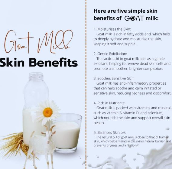 diagram of Goat Milk skin benefits