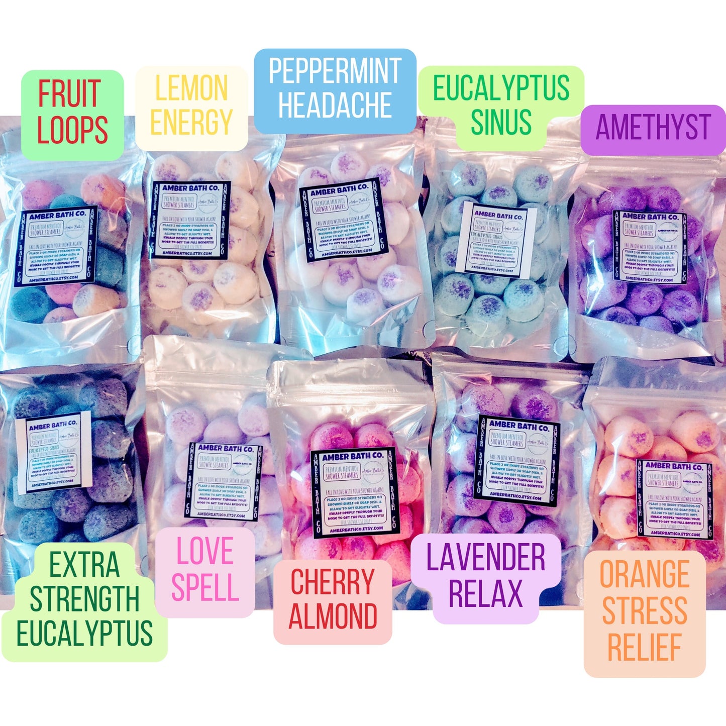 Menthol Shower Steamers - Amber Bath Co.