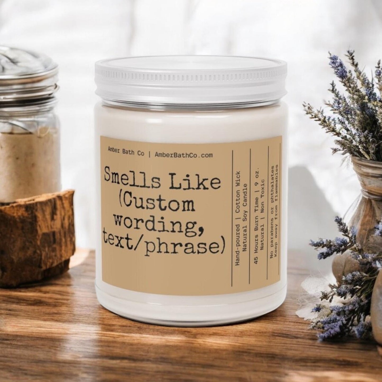 personalized soy candle
