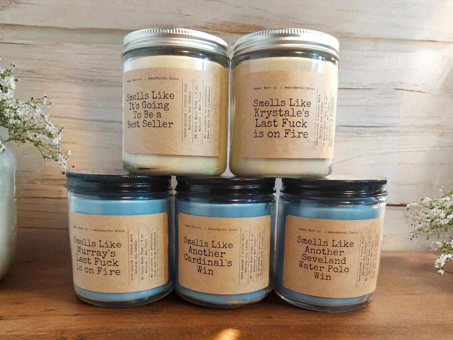 personalized soy candles natural setting 2