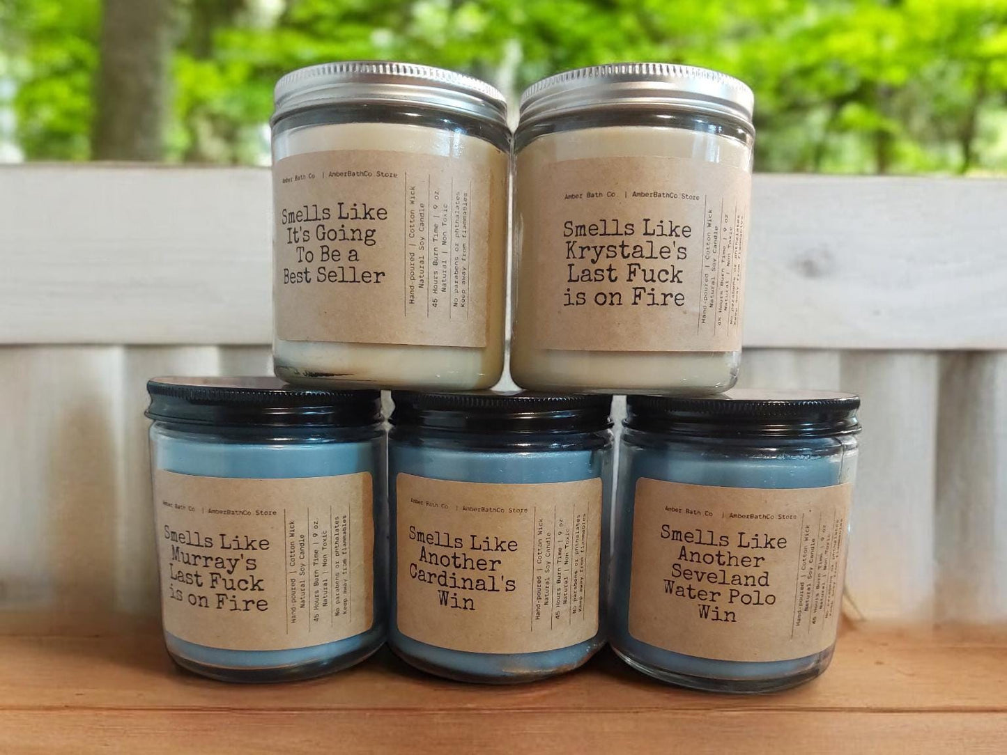 personalized soy candles natural setting 3