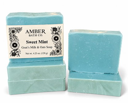 Sweet Mint | Essential Oil, Goat's Milk + Tallow Soap
