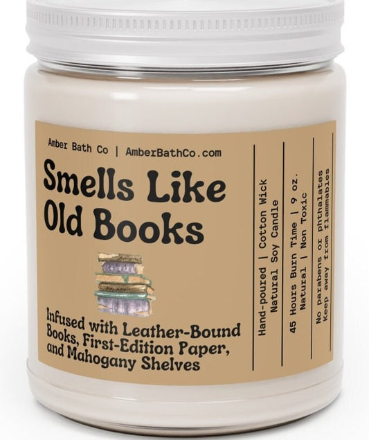 Smells Like Old Books Candle - Amber Bath Co.