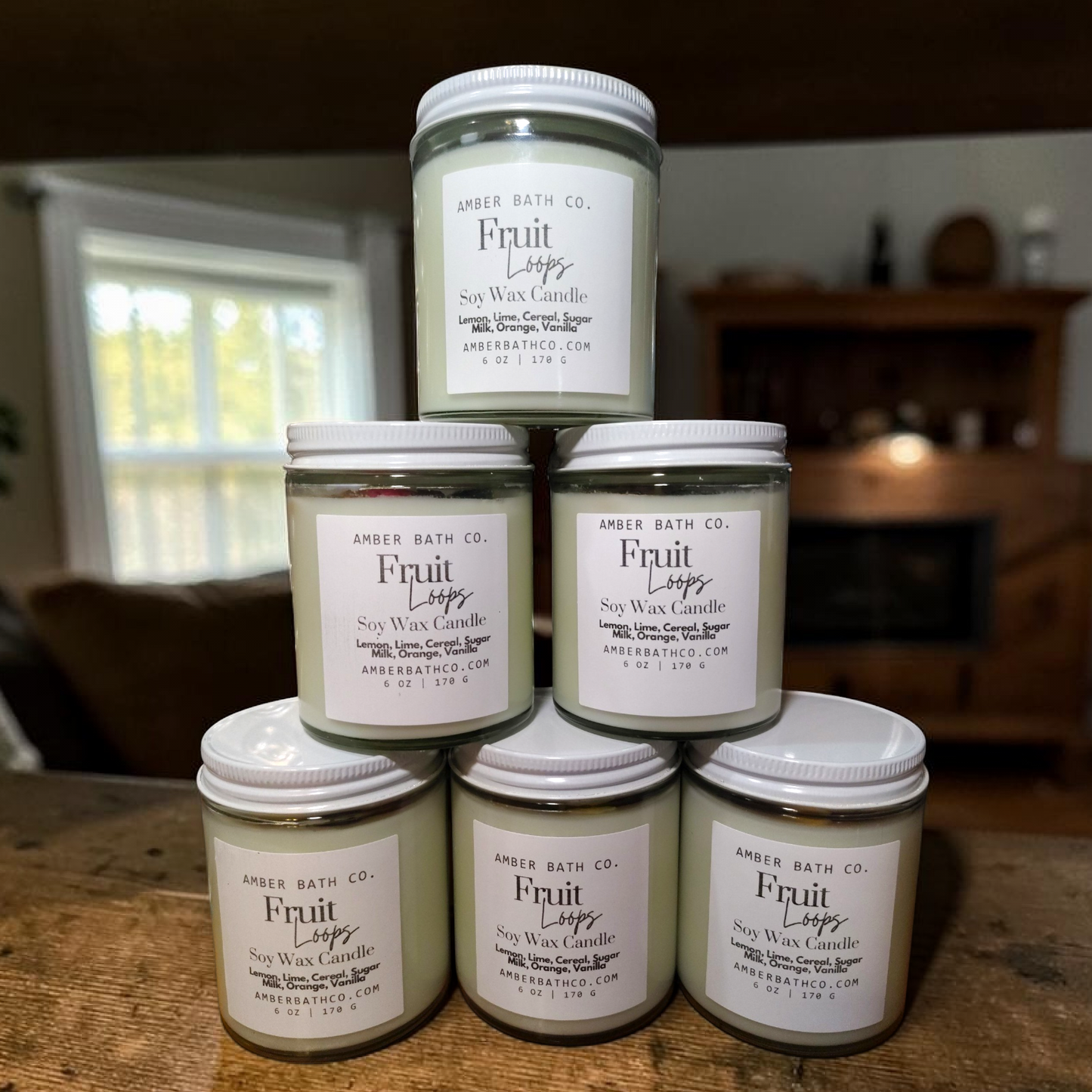 Fruit Loops Soy Wax Candle | 6 oz | With Wax Embeds