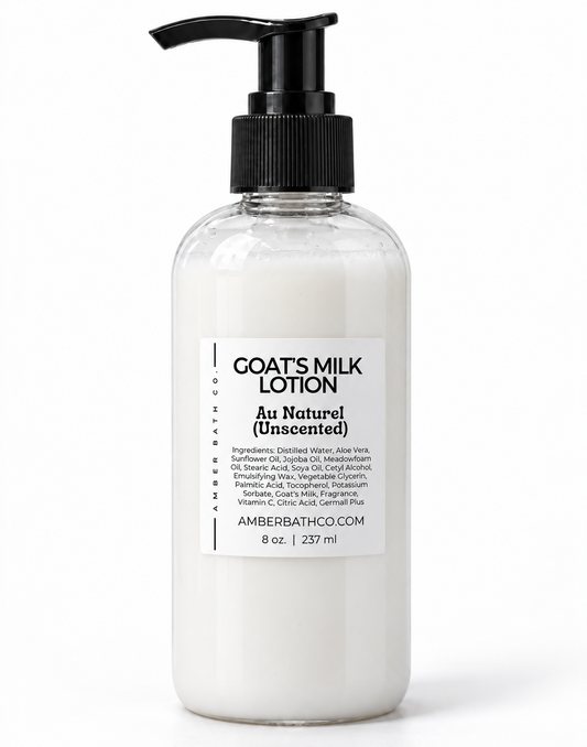 Goat's Milk Lotion | Au Naturel (Unscented) | 8 oz. Pump