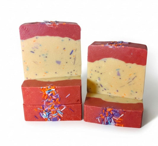 Cherry Confetti Cheesecake | Goat's Milk + Tallow Soap