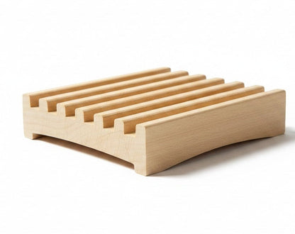 Alder Wood Soap Dish | 3-inch Compact Size Square
