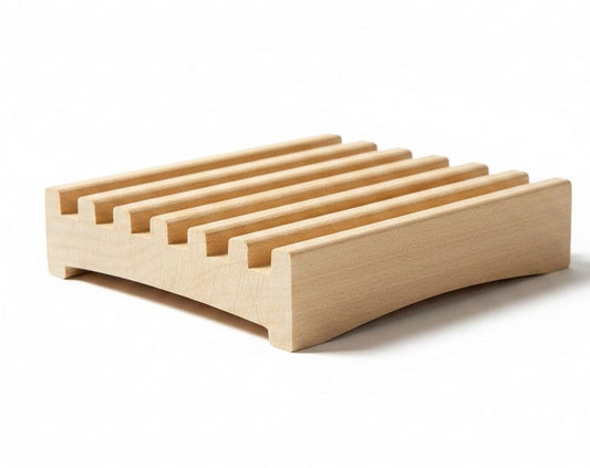 Alder Wood Soap Dish | 3-inch Compact Size Square
