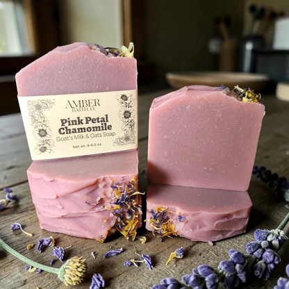 Pink Petal Chamomile | Goat's Milk + Rose Clay Soap
