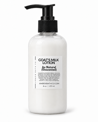 Goat's Milk Lotion | Au Naturel (Unscented) | 8 oz. Pump