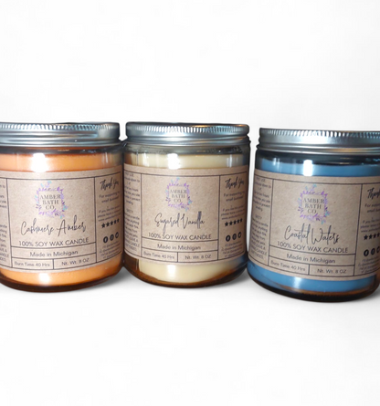 3-Piece Soy Candle Set | 8 oz. Each | FREE SHIPPING