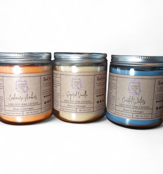 3-Piece Soy Candle Set | 8 oz. Each | FREE SHIPPING