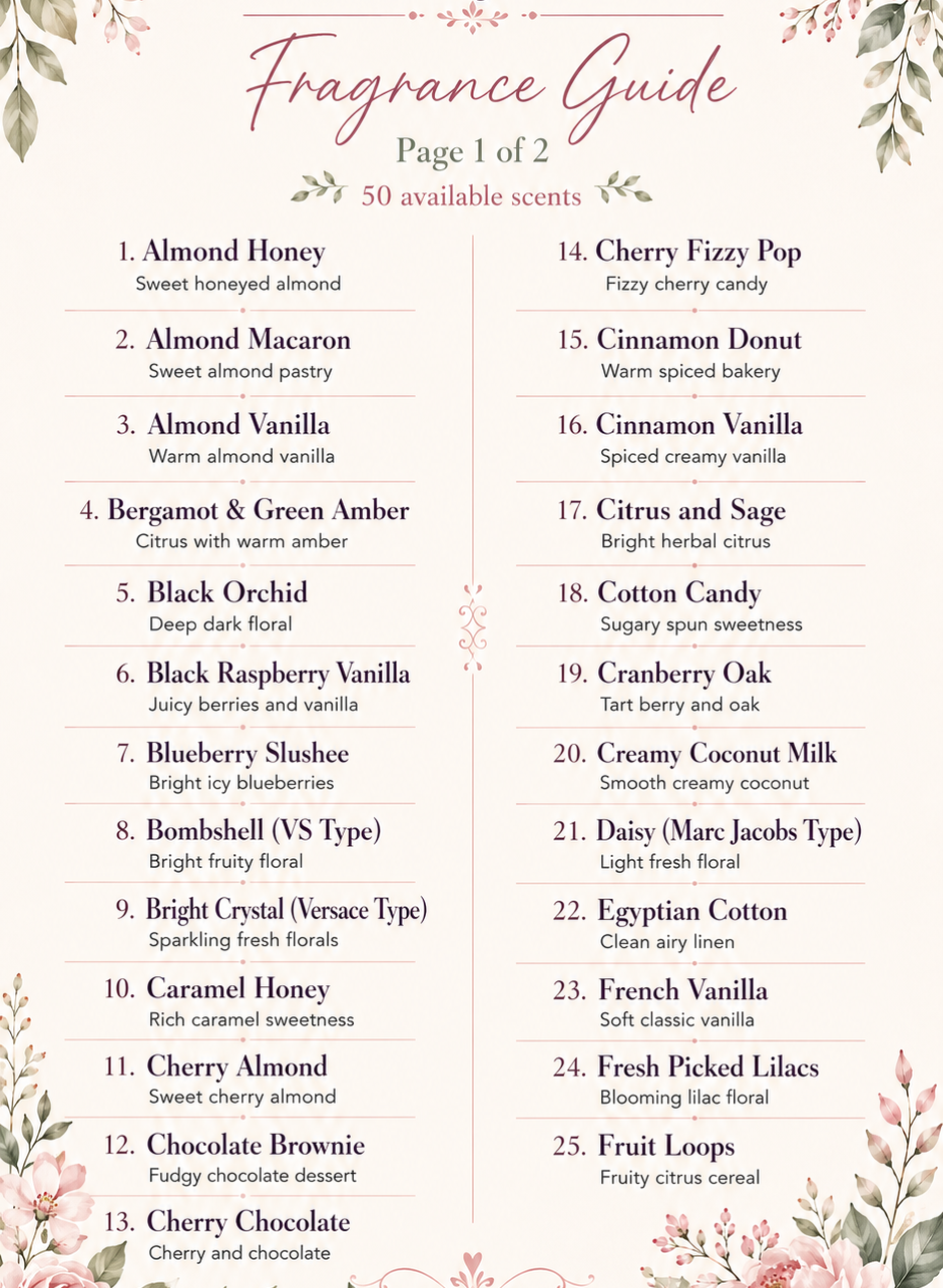 Scented Body Oil | 50 Scent Options | 3.2 oz.