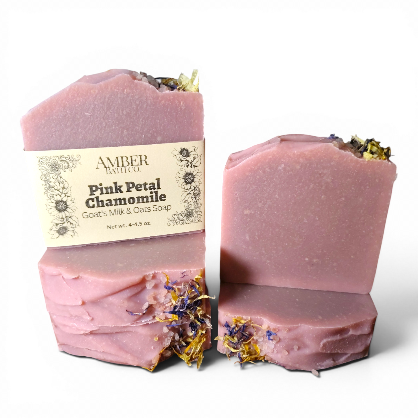 Pink Petal Chamomile | Goat's Milk + Rose Clay Soap