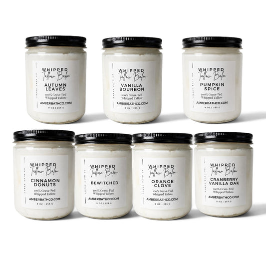 SEASONAL Whipped Grass-Fed Tallow Balm | Fall Collection | 9 oz. | Choice of Scent