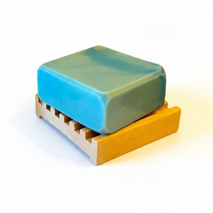 Alder Wood Soap Dish | 3-inch Compact Size Square