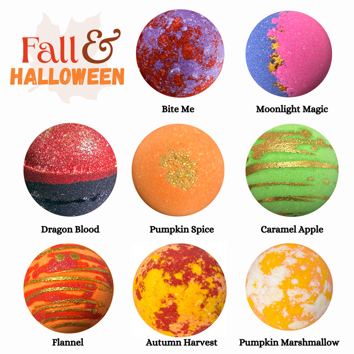 Fall/Halloween XL Bath Bombs | 6 oz. | Shea Butter + Coconut Oil | Choice of Scent