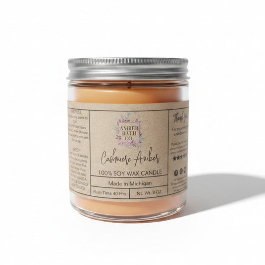 Cashmere Amber Soy Candle