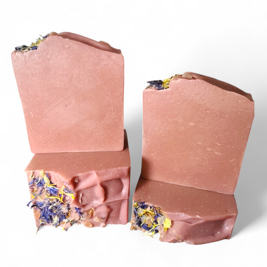 Pink Petal Chamomile Goat's Milk & Rose Clay Soap