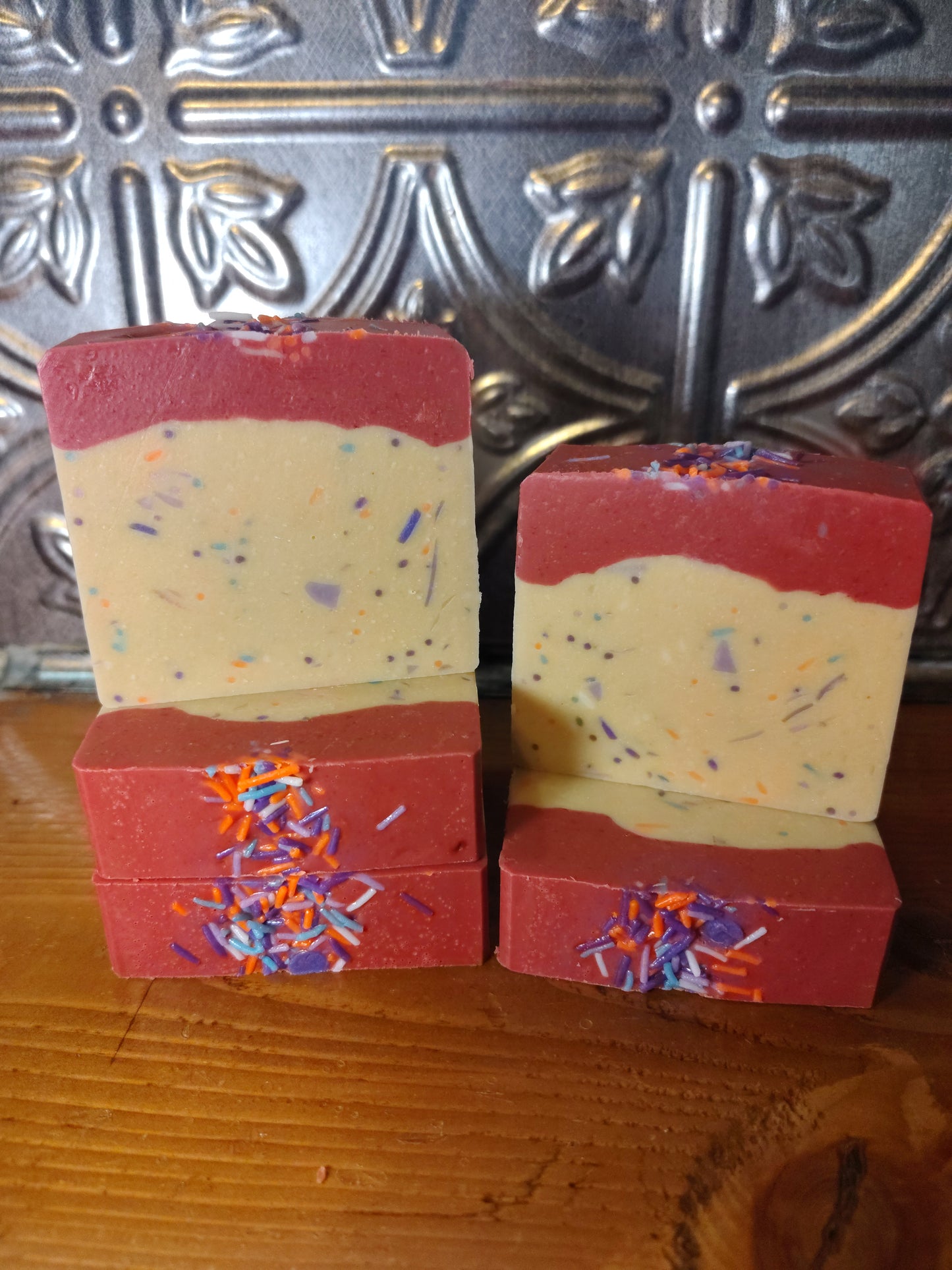 Cherry Confetti Cheesecake | Goat's Milk + Tallow Soap
