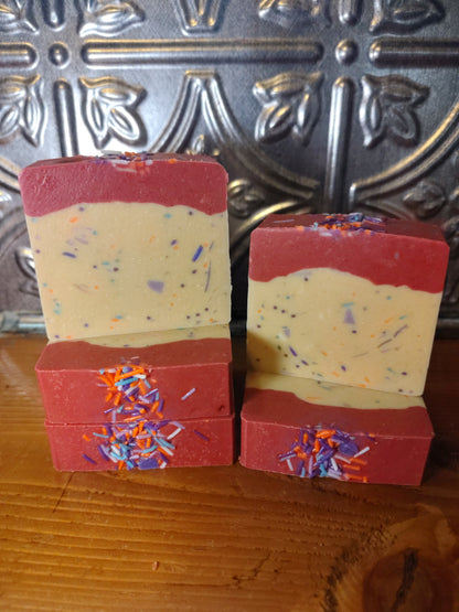 Cherry Confetti Cheesecake | Goat's Milk + Tallow Soap