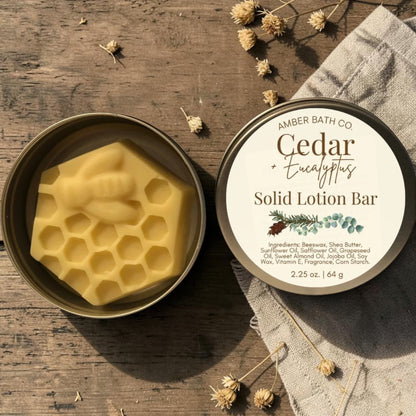 Cedar + Eucalyptus Solid Lotion Bar | 2.25 oz.