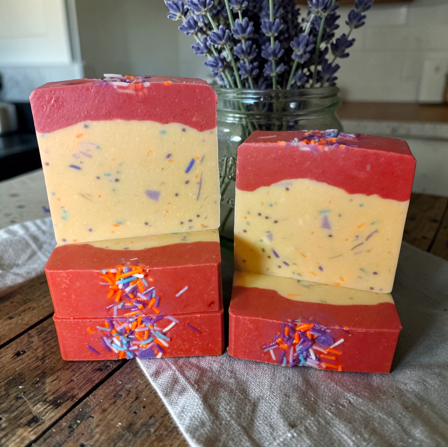 Cherry Confetti Cheesecake | Goat's Milk + Tallow Soap