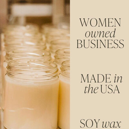 soy candles made in USA women owned business soy wax