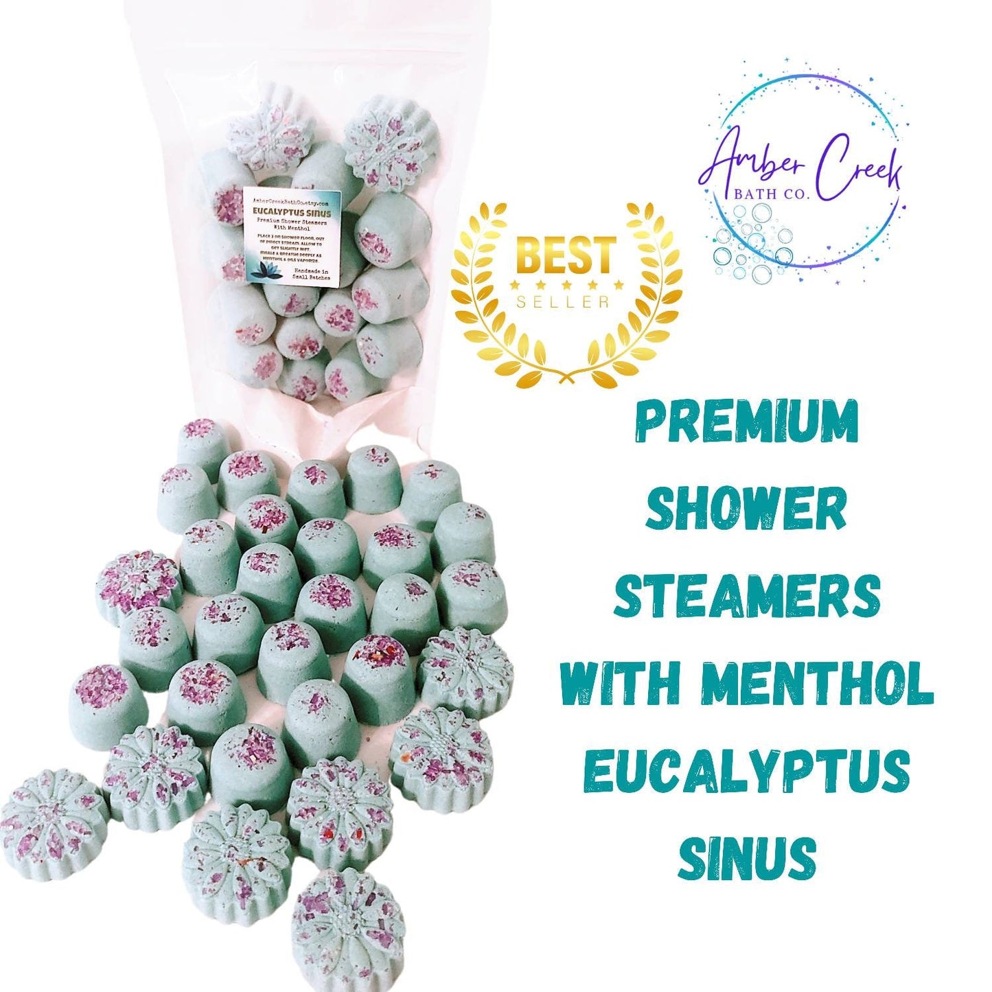Extra Strength Eucalyptus Shower Steamers - Amber Bath Co.