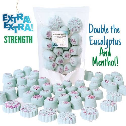 12 Pack EXTRA STRENGTH Menthol Sinus shower Steamers Sinus Relief