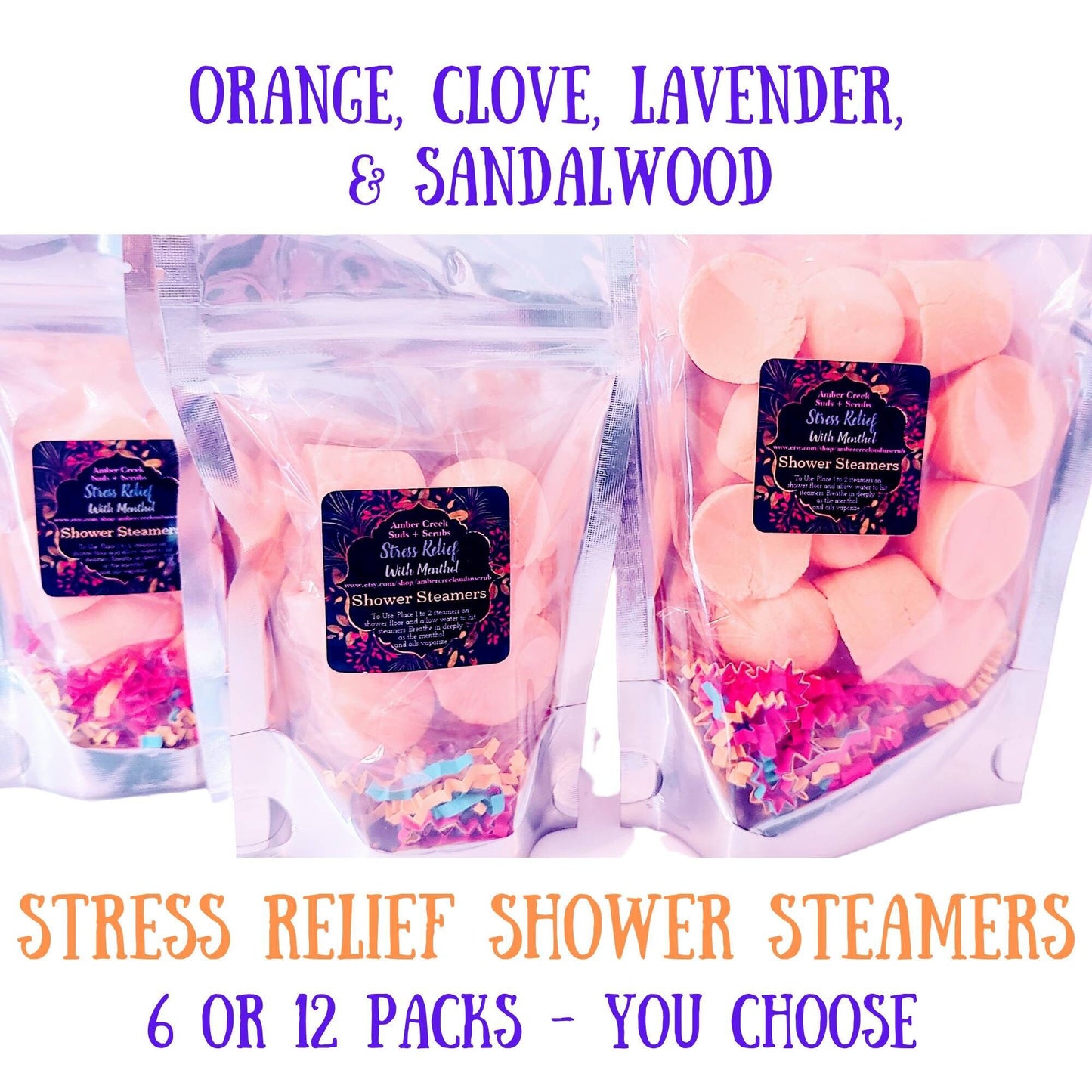 Orange Stress Relief Shower Steamers