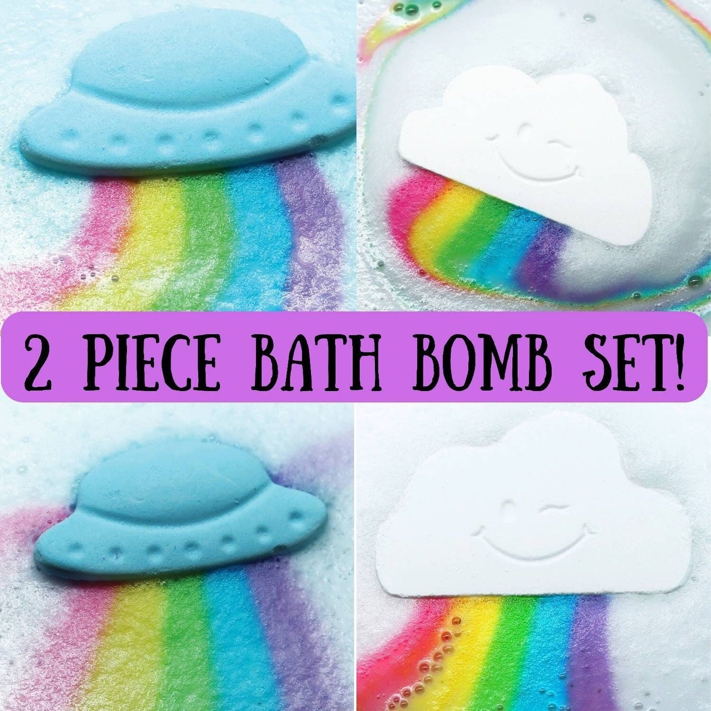 Rainbow Bath Bomb Set