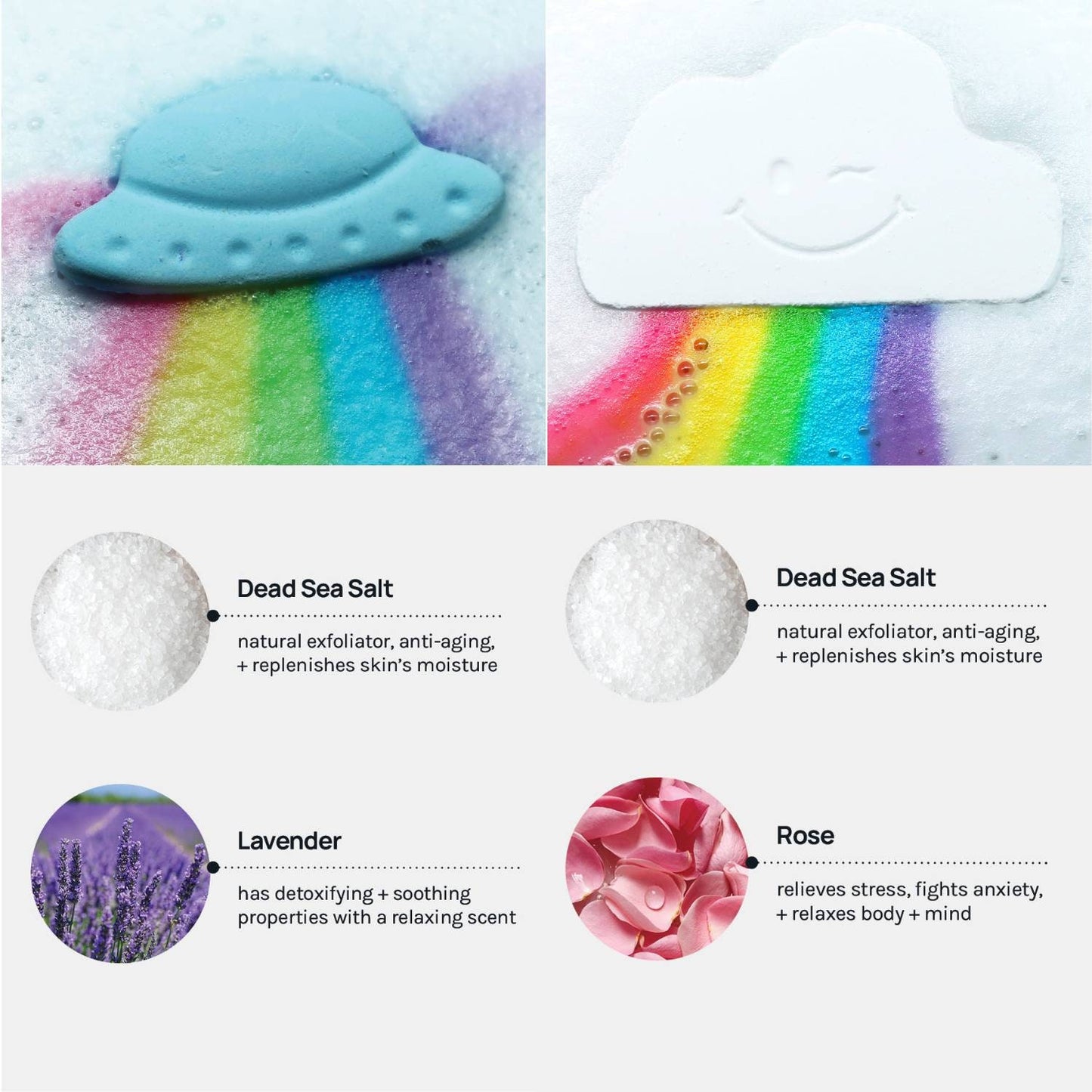 Rainbow Bath Bomb Set